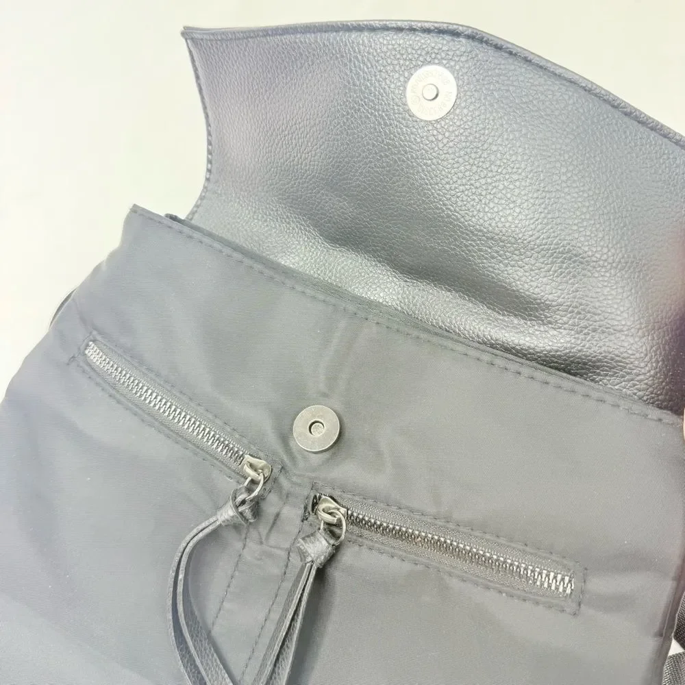 Botkier New York Black Trigger Logo Double Strap Mini Backpack